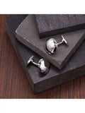 Hoxton London silver domed round cufflinks, UK version