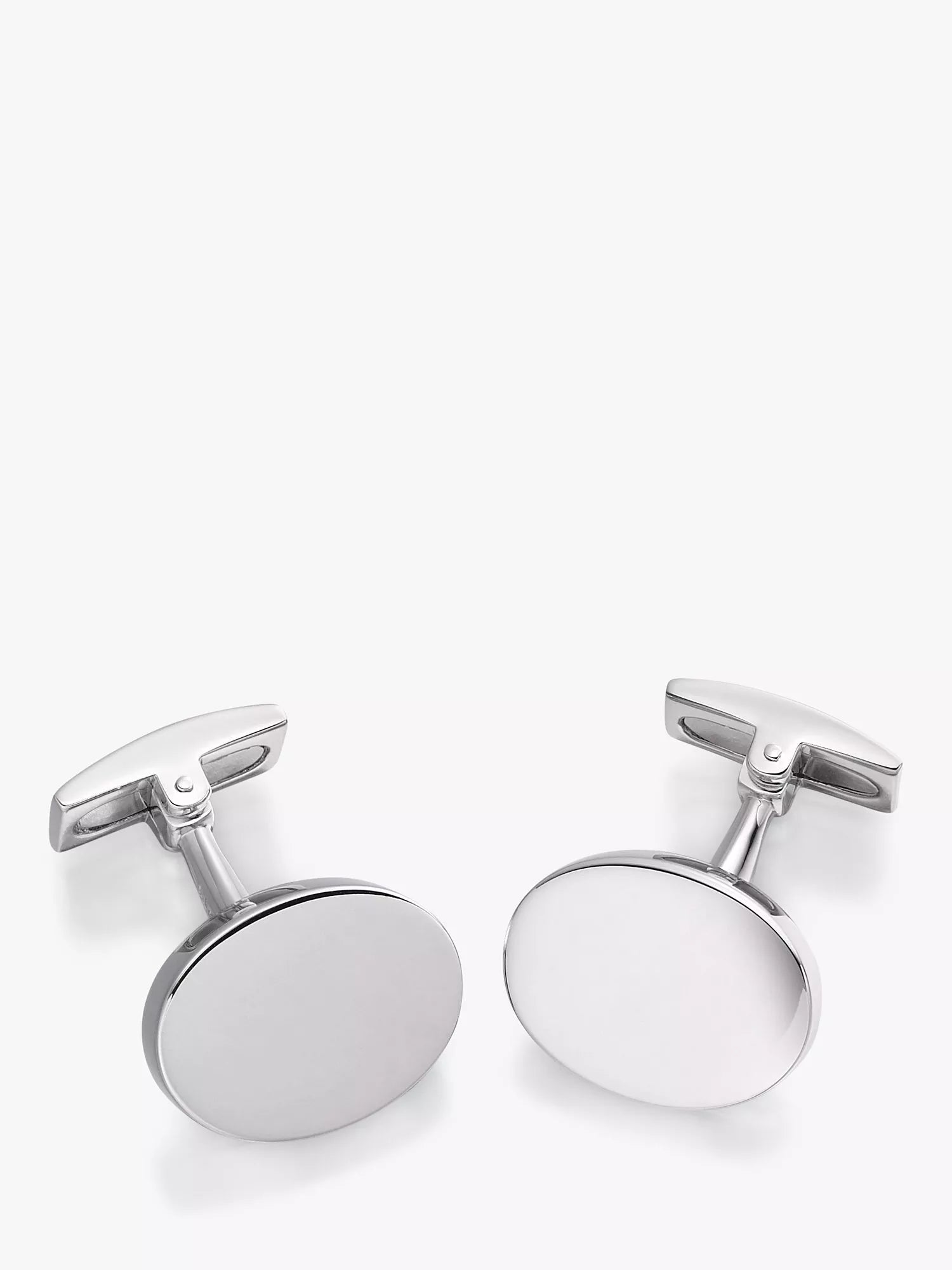 Hoxton London oval sterling silver cufflinks, UK version