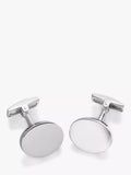 Hoxton London oval sterling silver cufflinks, UK version