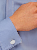Hoxton London oval sterling silver cufflinks, UK version