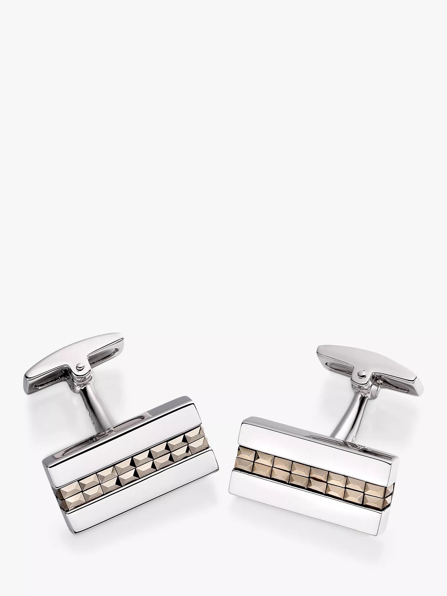 Hoxton London sterling silver marcasite cufflinks rectangle (British brand)