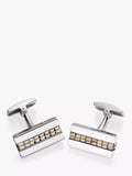 Hoxton London sterling silver marcasite cufflinks rectangle (British brand)