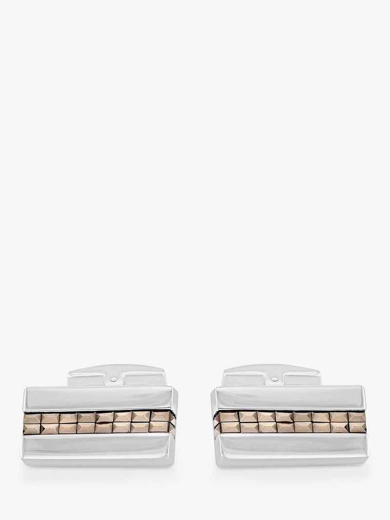 Hoxton London sterling silver marcasite cufflinks rectangle (British brand)