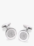 Hoxton London round cubic zirconia cufflinks, UK version