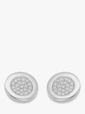 Hoxton London round cubic zirconia cufflinks, UK version