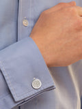 Hoxton London round cubic zirconia cufflinks, UK version