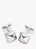 Hoxton London Pyramid Square Cufflinks, Silver