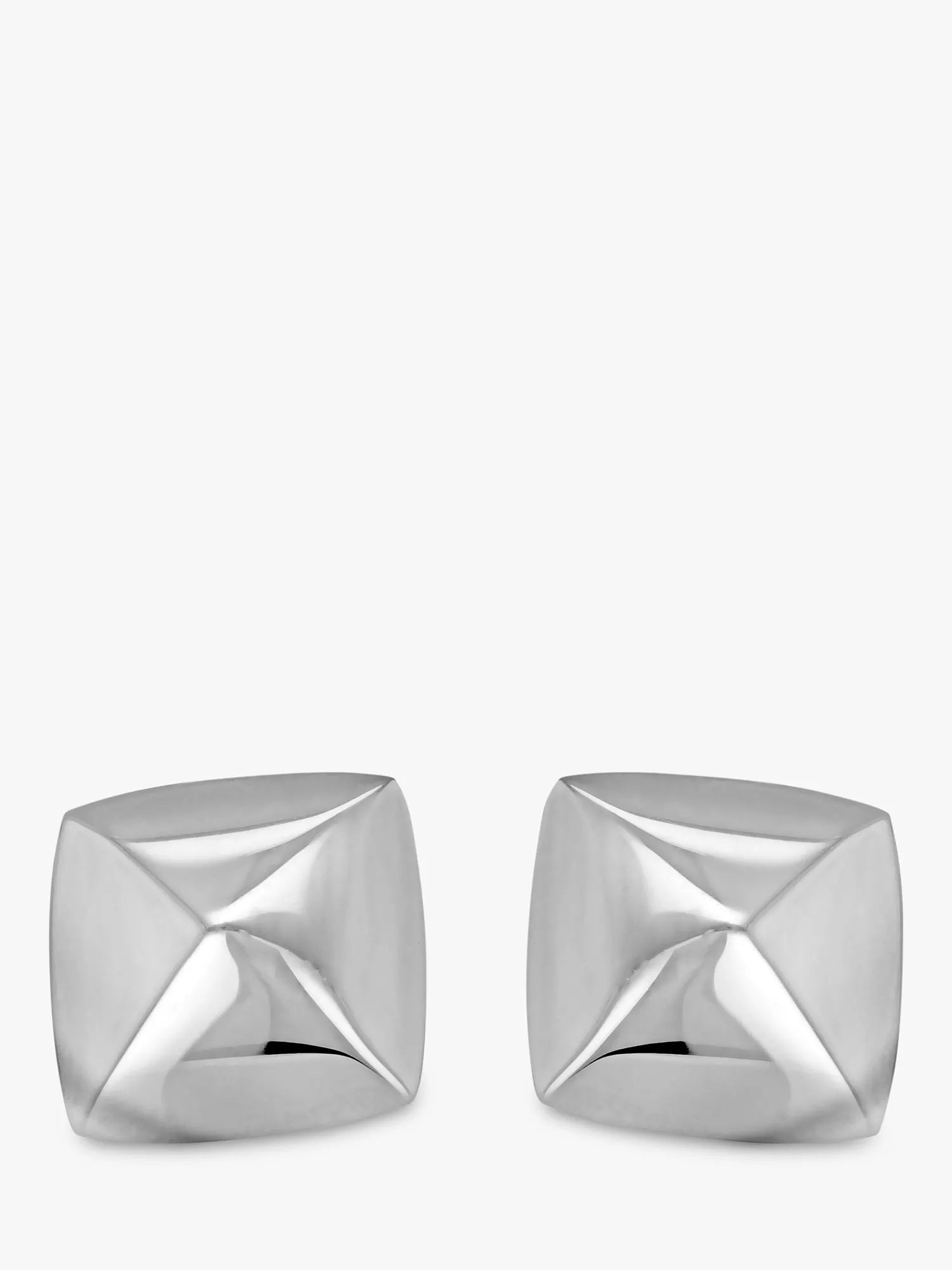 Hoxton London silver pyramid square cufflinks, UK version