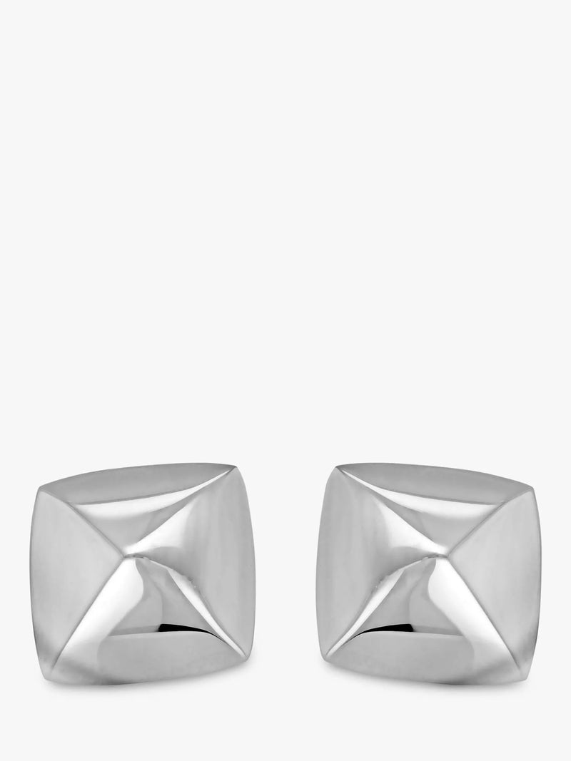 Hoxton London silver pyramid square cufflinks, UK version