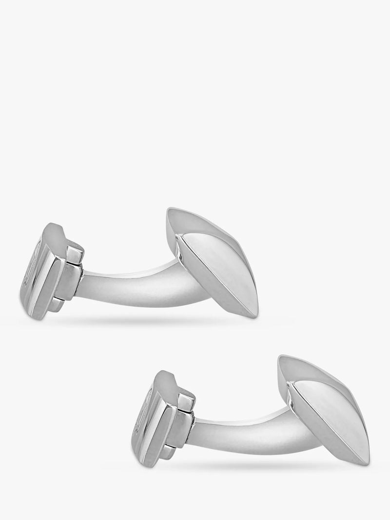 Hoxton London silver pyramid square cufflinks, UK version