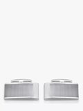 Hoxton London sterling silver cat's eye cufflinks 1x2.1cm (British brand)