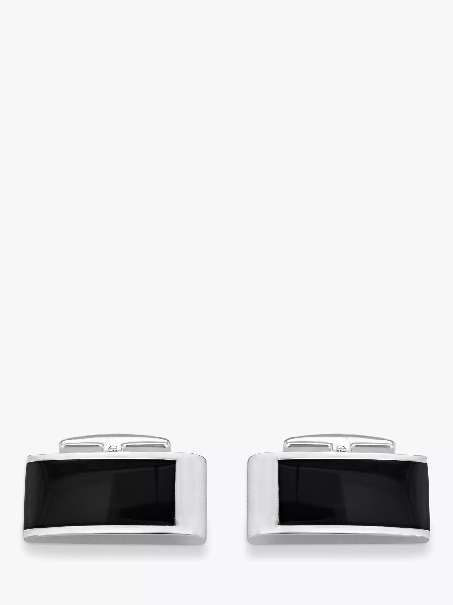 Hoxton London sterling silver onyx cufflinks, imported from the UK
