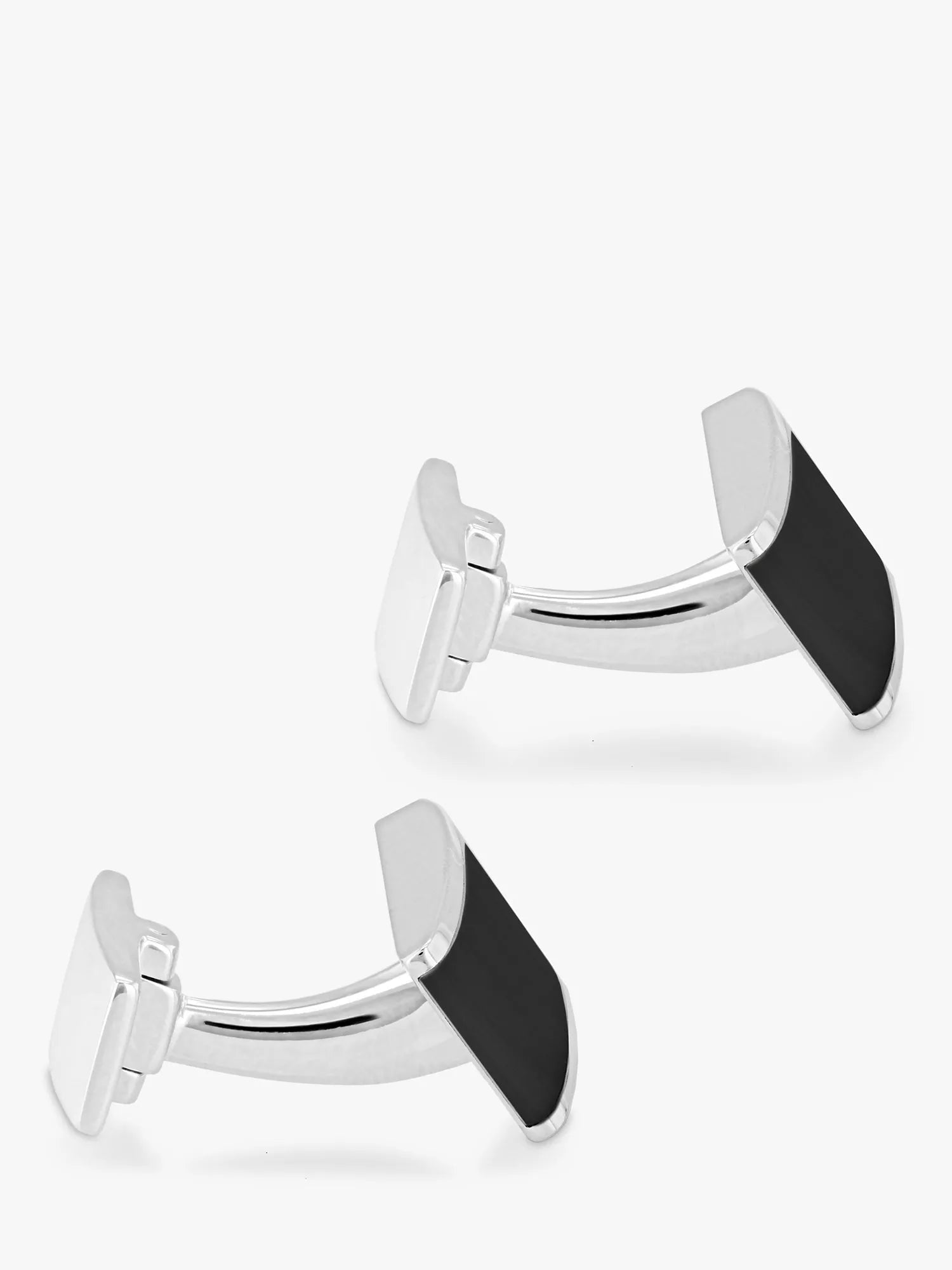 Hoxton London sterling silver onyx cufflinks, imported from the UK