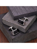Hoxton London sterling silver onyx cufflinks, imported from the UK
