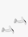 Hoxton London rectangle leather inlay cufflinks (British brand)