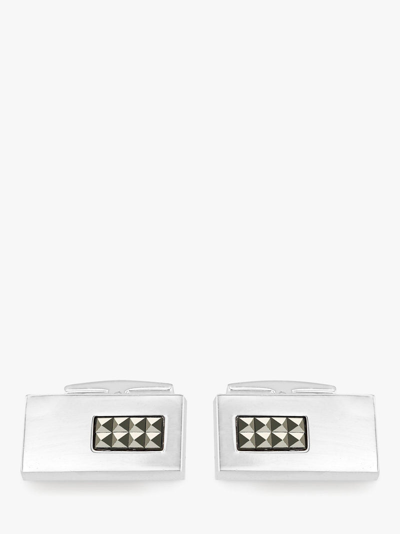 Hoxton London pyramid marcasite cufflinks 1x2cm - British product