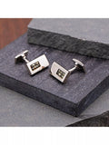 Hoxton London pyramid marcasite cufflinks 1x2cm - British product