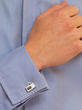 Hoxton London pyramid marcasite cufflinks 1x2cm - British product
