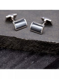 Hoxton London hematite rectangle cufflinks (British brand)