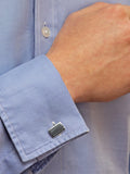 Hoxton London hematite rectangle cufflinks (British brand)