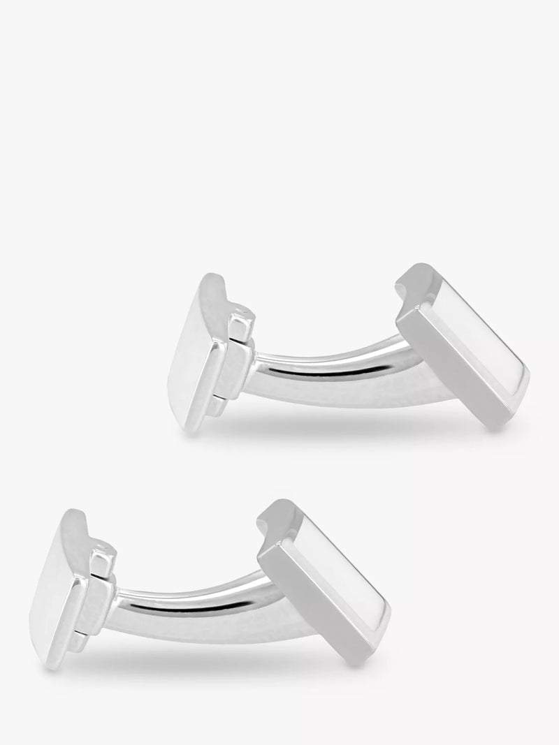 Hoxton London silver and multi agate cufflinks - British product