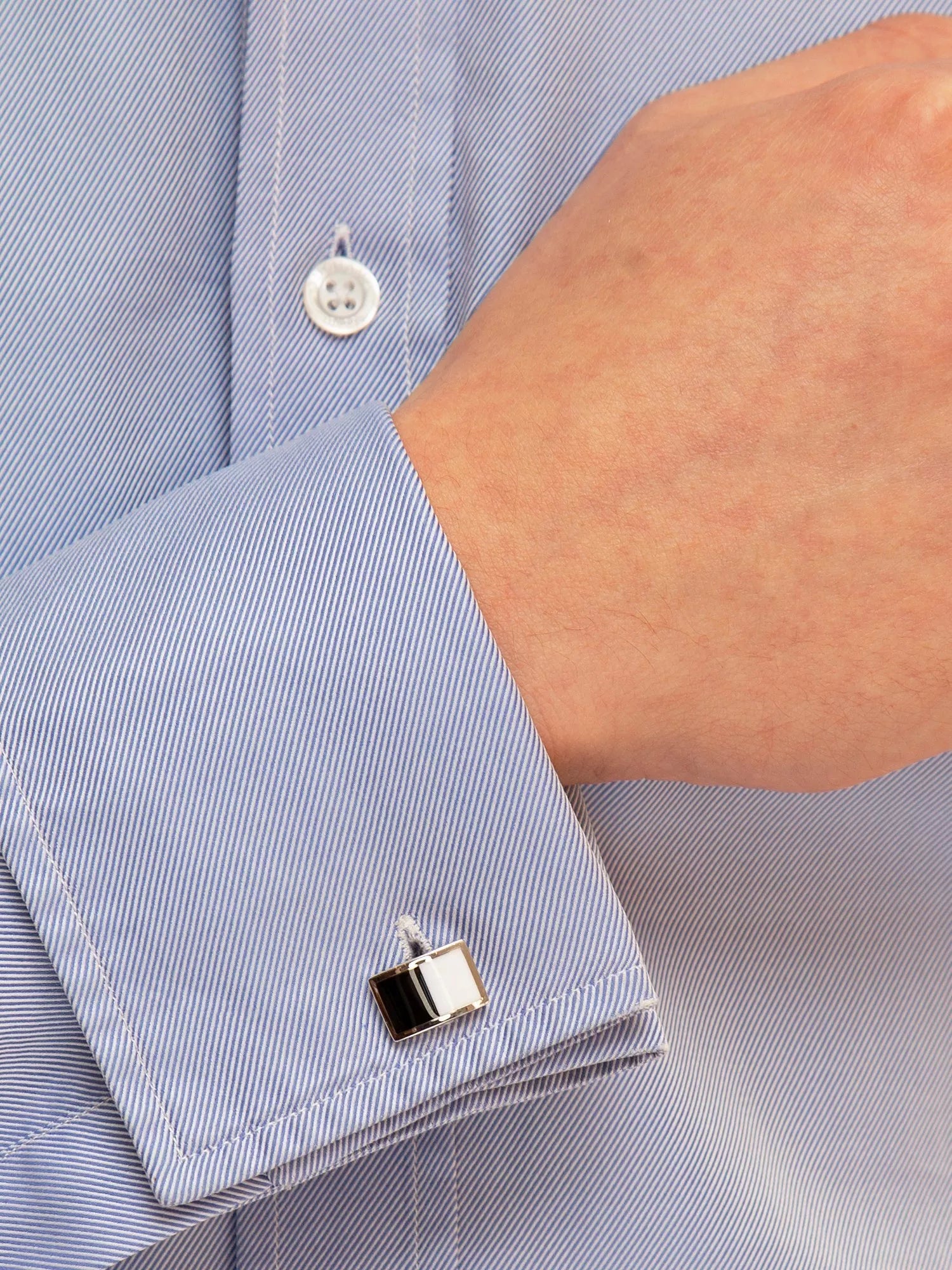 Hoxton London silver and multi agate cufflinks - British product