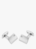 Hoxton London Diamond Rectangle Cufflinks, Silver