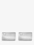 Hoxton London diamond rectangle cufflinks sterling silver - British product