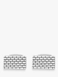 Hoxton London brick pattern cufflinks silver, imported from the UK