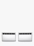 Hoxton London black sapphire rectangle cufflinks, silver, imported from the UK