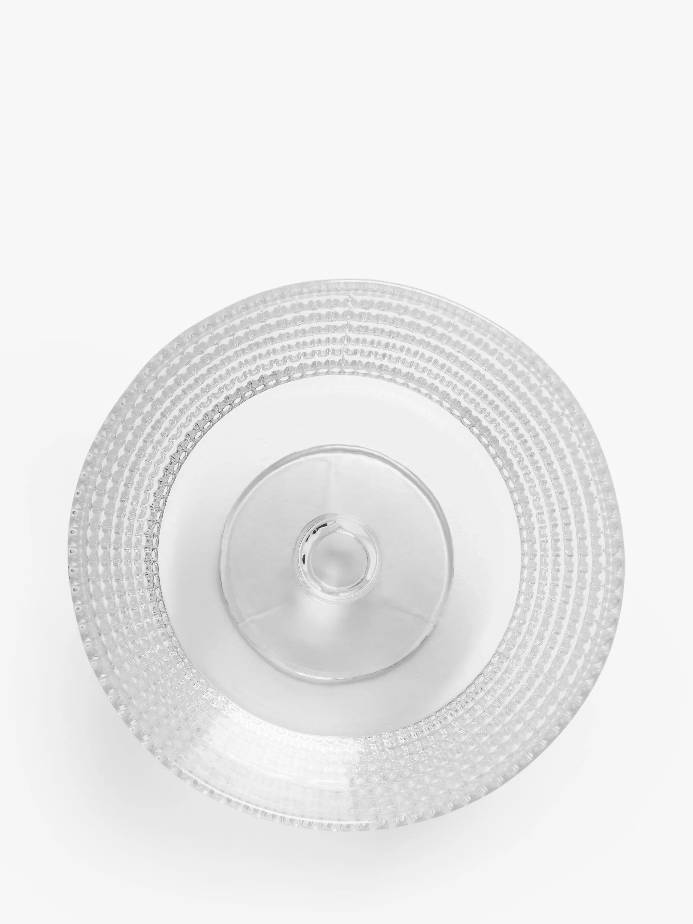 John Lewis footed glass trifle bowl with geometric pattern 20m clear, UK version