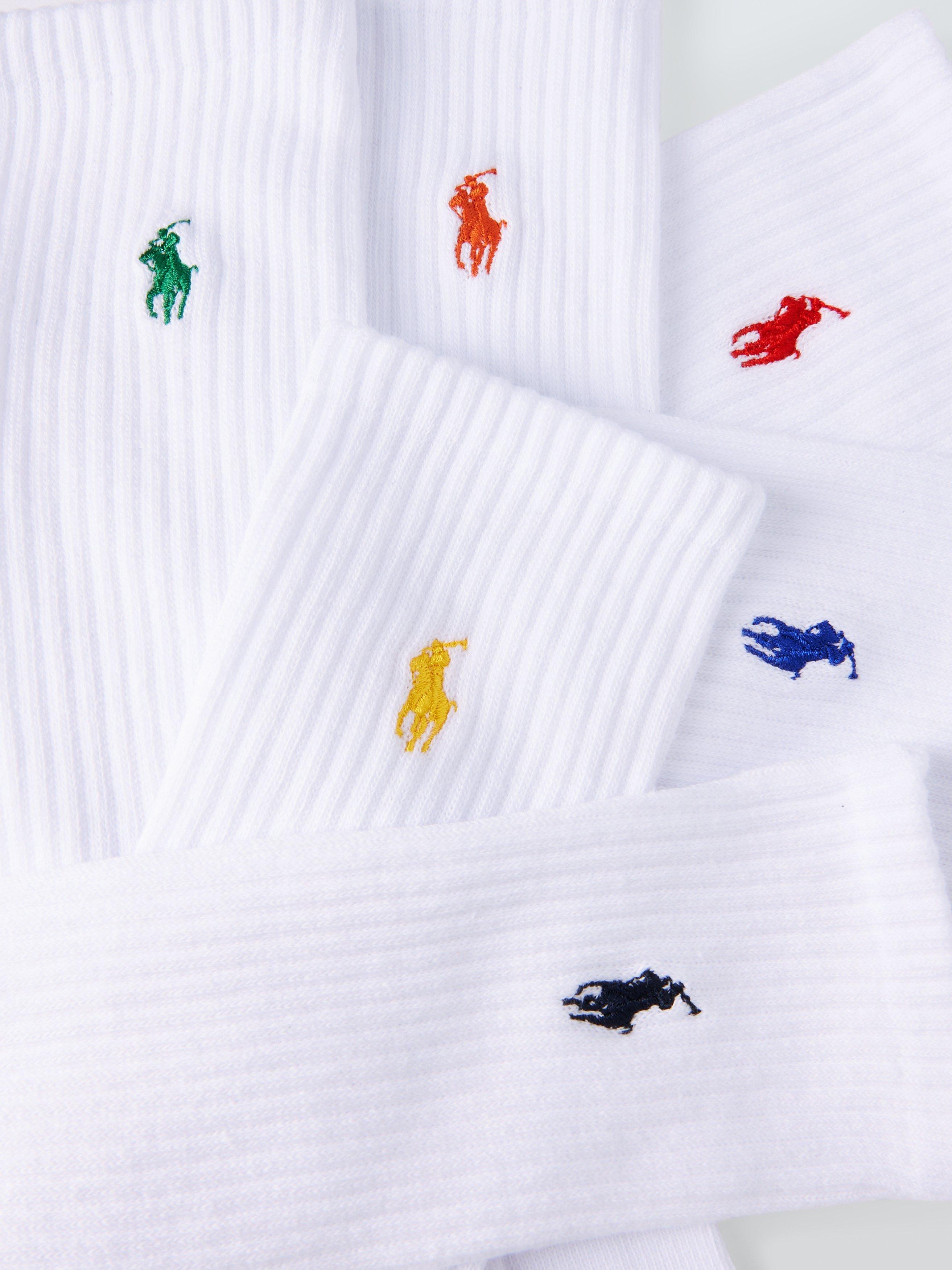 Ralph Lauren crew socks pack of 6 white - British product