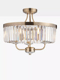 Bay Lighting Augustine ceiling light chrome faceted glass adjustable drop, UK version