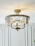 Bay Lighting Augustine ceiling light chrome faceted glass adjustable drop, UK version