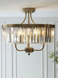 Bay Lighting Augustine ceiling light chrome faceted glass adjustable drop, UK version