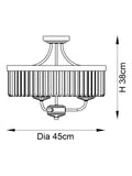 Bay Lighting Augustine ceiling light chrome faceted glass adjustable drop, UK version