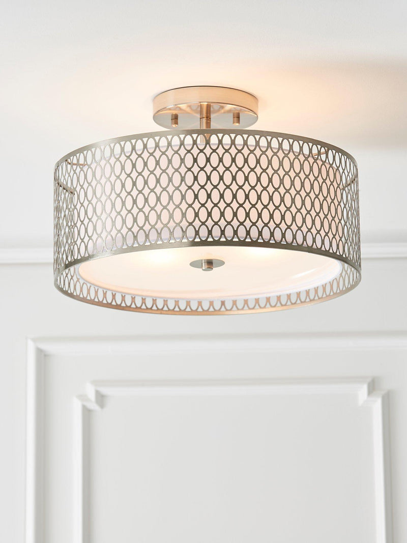 Bay Lighting Josette Deckenleuchte mit kurzem Baldachin, 43cm Durchmesser, UK-Version
