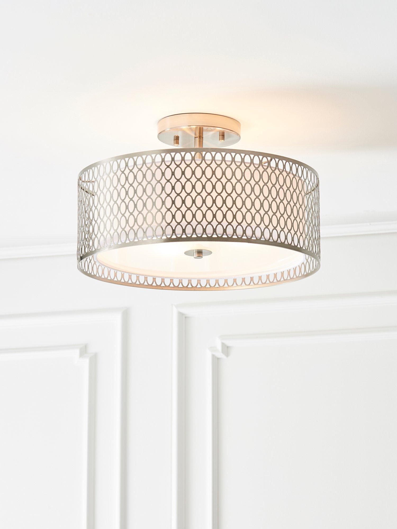 Bay Lighting Josette Deckenleuchte mit kurzem Baldachin, 43cm Durchmesser, UK-Version