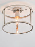 Bay Lighting Foster flush ceiling light chrome 31cm diameter - British product
