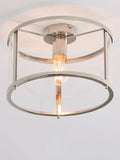 Bay Lighting Foster flush ceiling light chrome 31cm diameter - British product