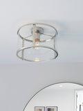 Bay Lighting Foster flush ceiling light chrome 31cm diameter - British product