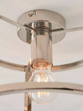 Bay Lighting Foster flush ceiling light chrome 31cm diameter - British product