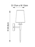 Applique murale Bay Lighting Louis Long Line - produit britannique