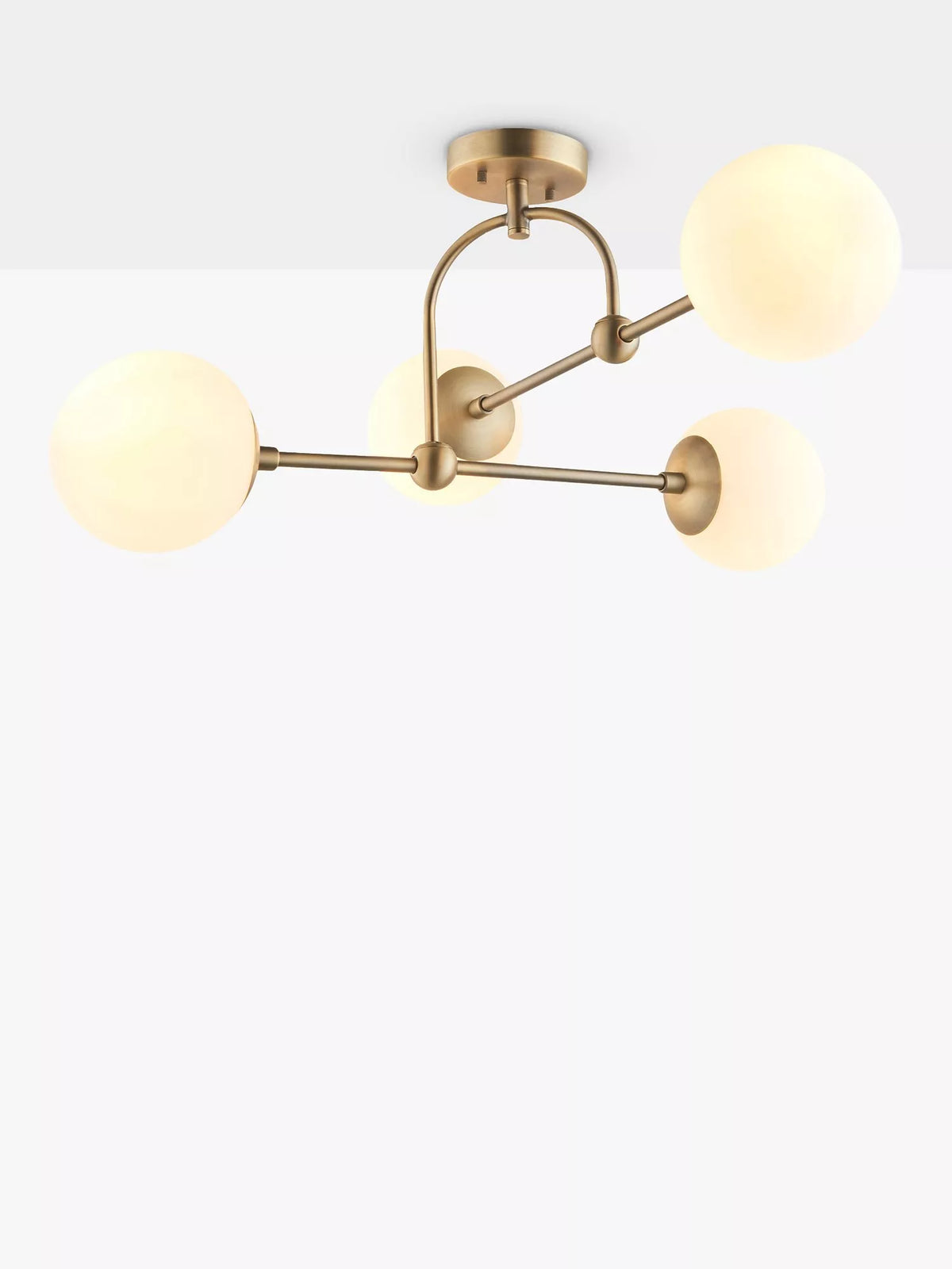 Bay Lighting Tosca gold semi flush ceiling light (British brand)