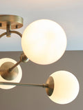 Bay Lighting Tosca gold semi flush ceiling light (British brand)