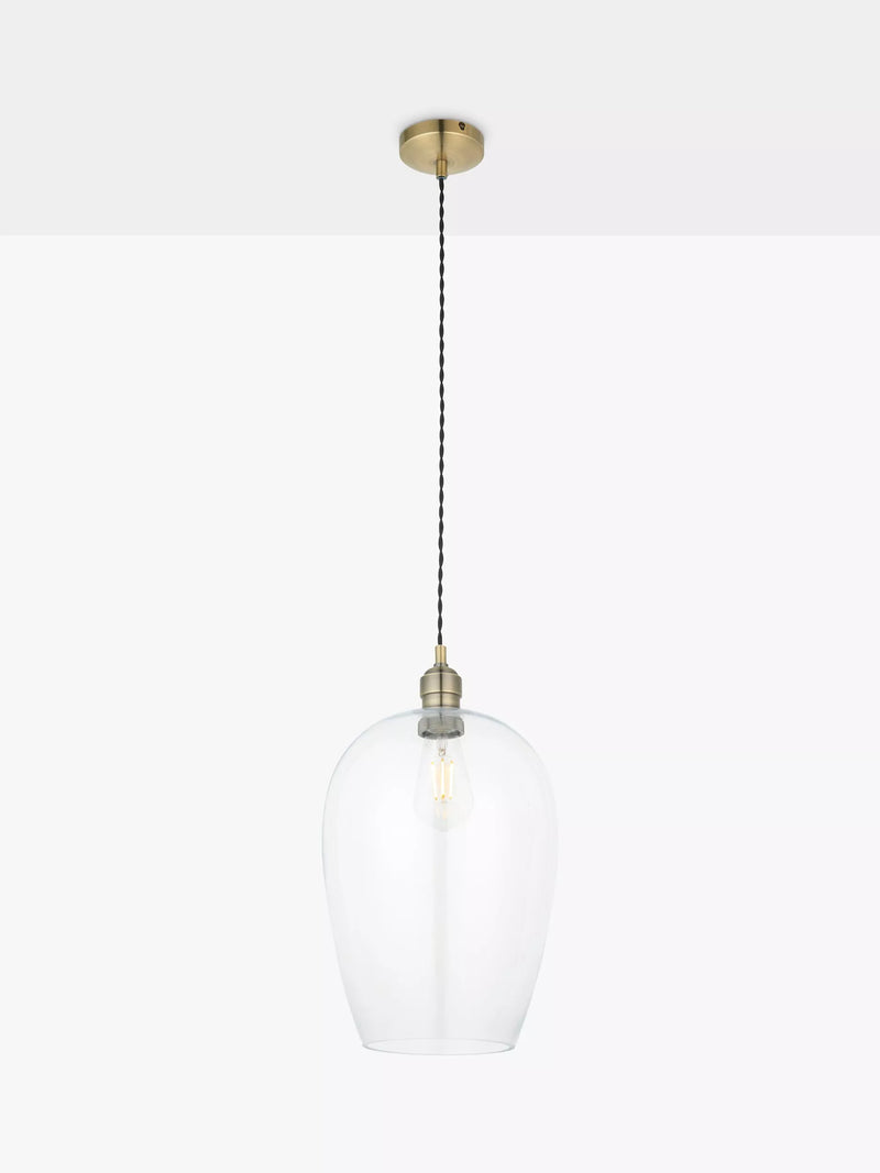 Bay Lighting Brighton pendant ceiling light in antique brass (British brand)