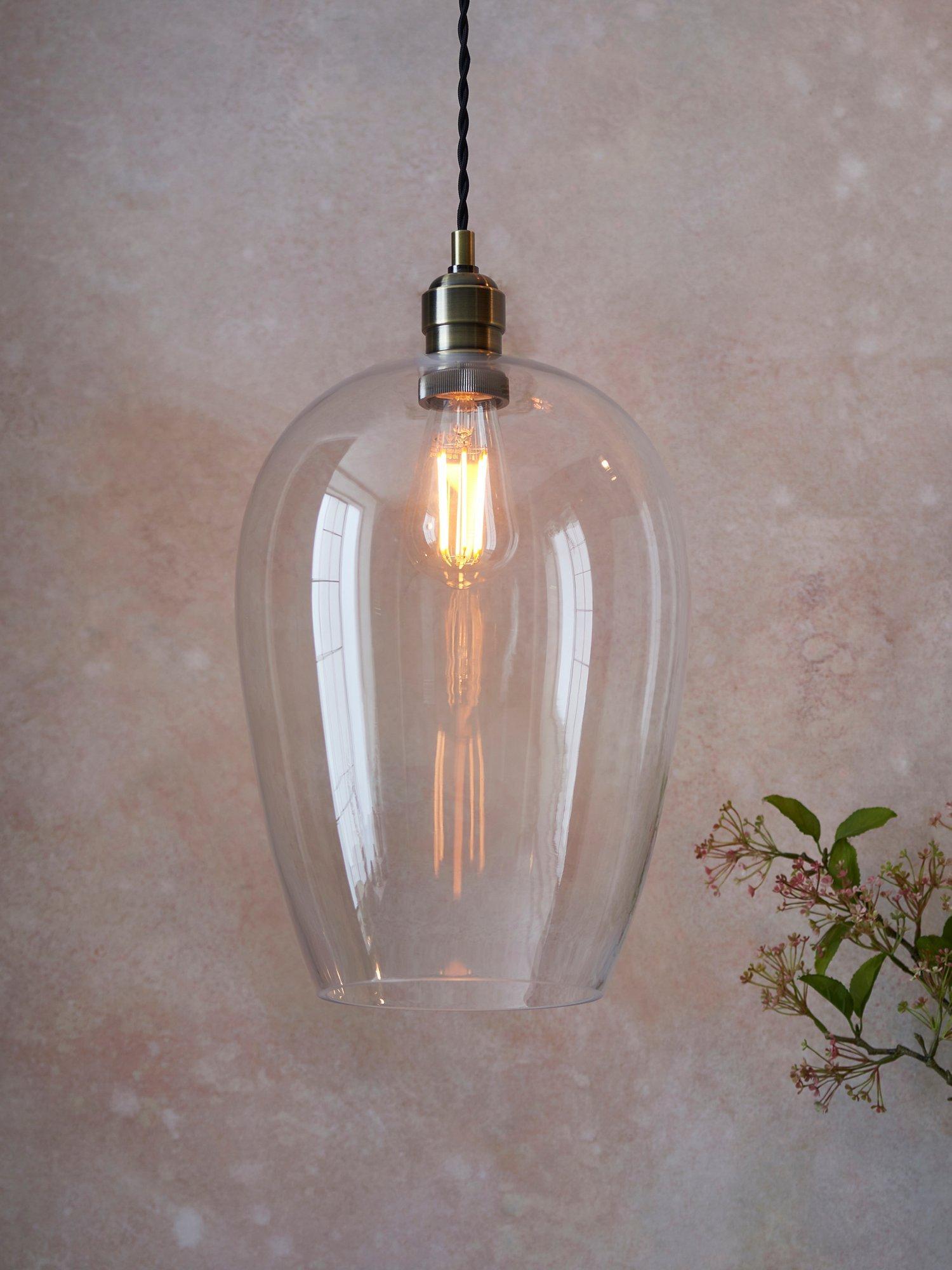Bay Lighting Brighton pendant ceiling light in antique brass (British brand)