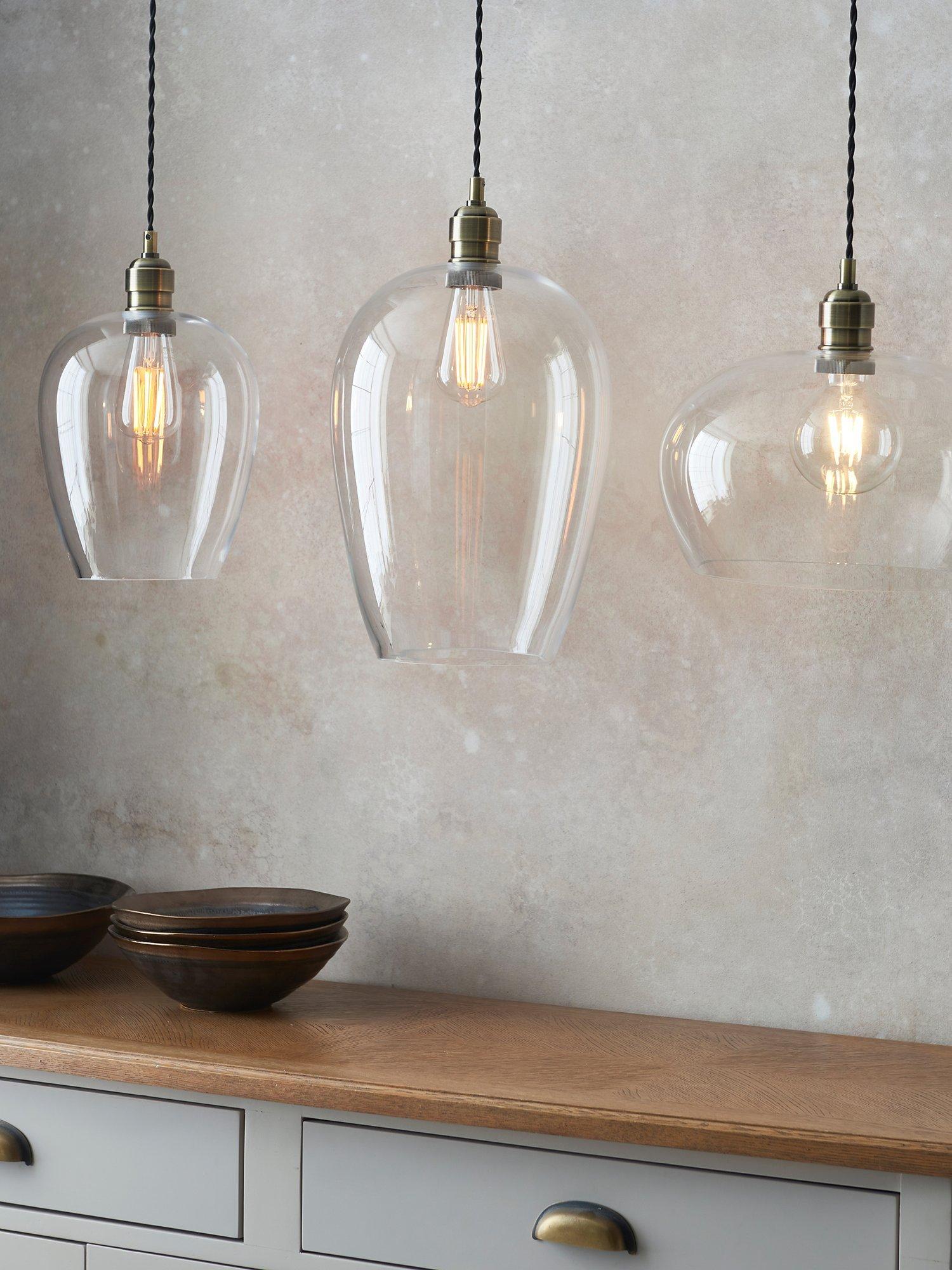 Bay Lighting Brighton pendant ceiling light in antique brass (British brand)
