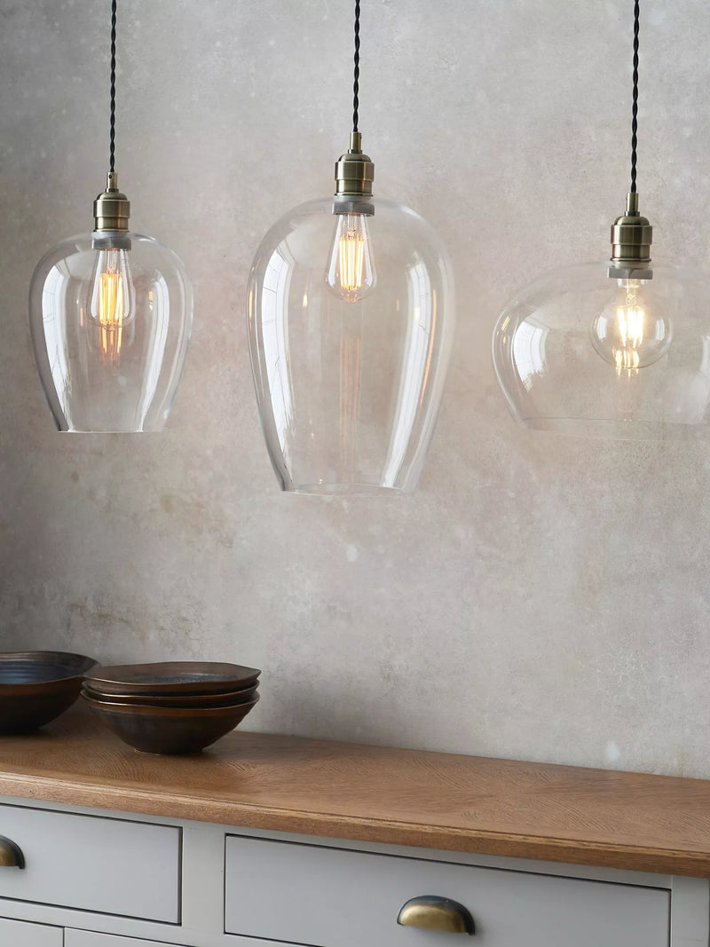 Bay Lighting Brighton pendant ceiling light in antique brass (British brand)