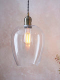 Bay Lighting Brighton pendant ceiling light antique brass, UK version